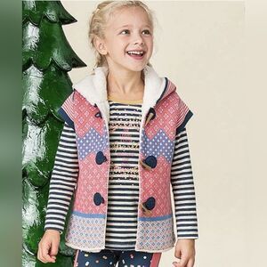 Matilda Jane Geometric Warm Hugs Sherpa Lined Sweater Vest Size 6